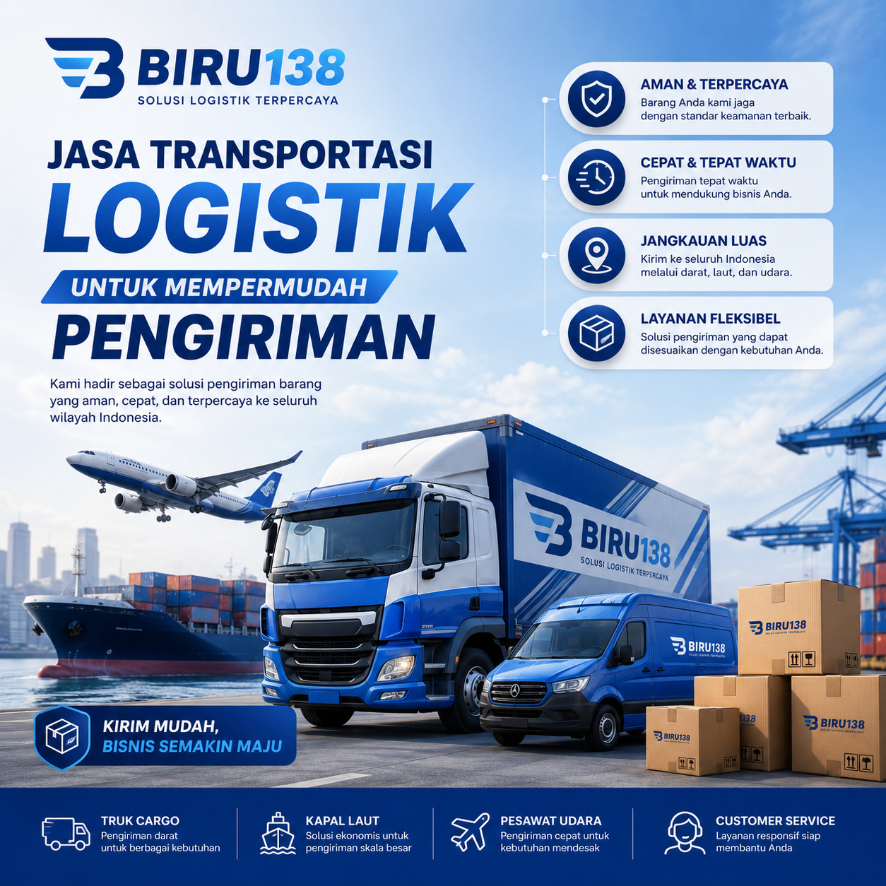 BIRU138 - Jasa Transportasi Logistik Untuk Mempermudah Pengiriman